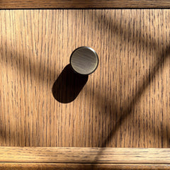 Plank Hardware BEZEL Grooved Cabinet Knob - Antique Brass