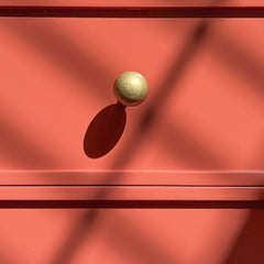 Plank Hardware HALLEY Ball Cabinet Knob - Aged Brass