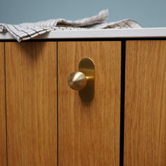 Plank Hardware HALLEY Ball Cabinet Knob - Brass