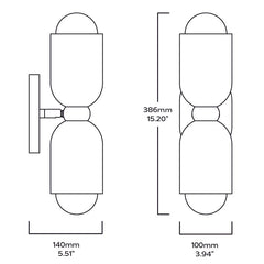 Plank Hardware jensen double wall spotlight brass 45672149188887