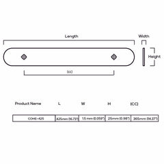 Plank Hardware KEPLER Knurled Closet Bar Pull - Brass