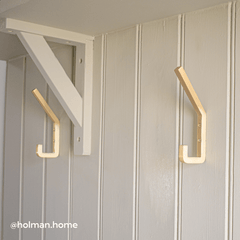 Plank Hardware levi square wall hook brass 40203660493079