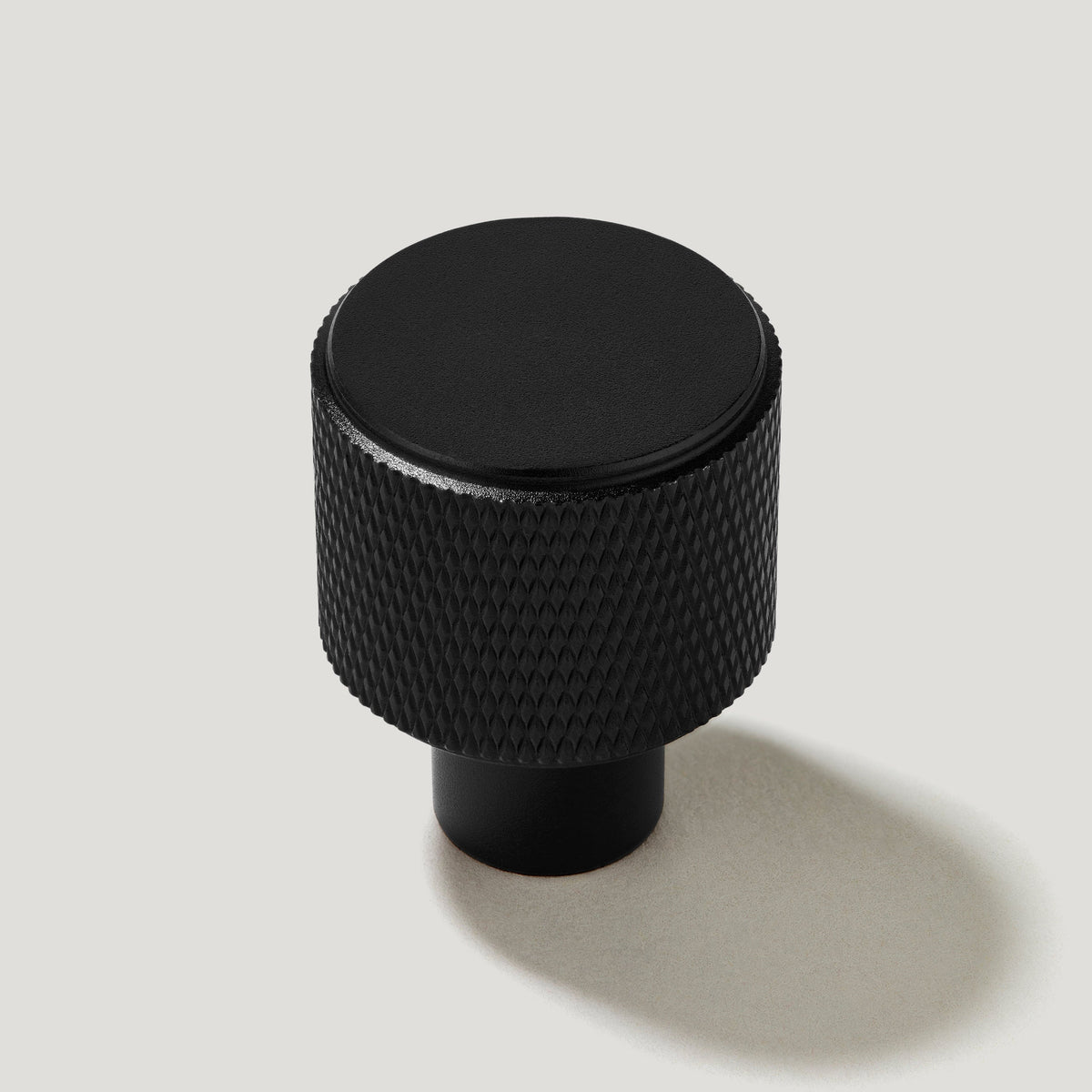 Knurled Black Drawer Knobs | Aluminum Cupboard Knobs – Plank