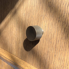 Plank Hardware SWIFT Swirled Cabinet Knob - Antique Brass