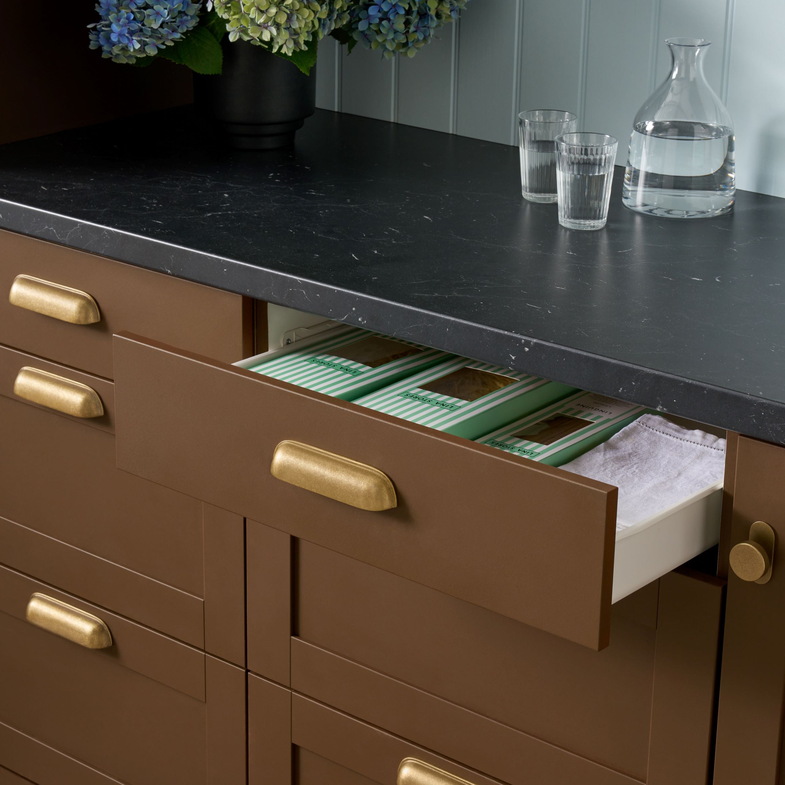 ALBANY Brass Cup Pulls | Plank Hardware