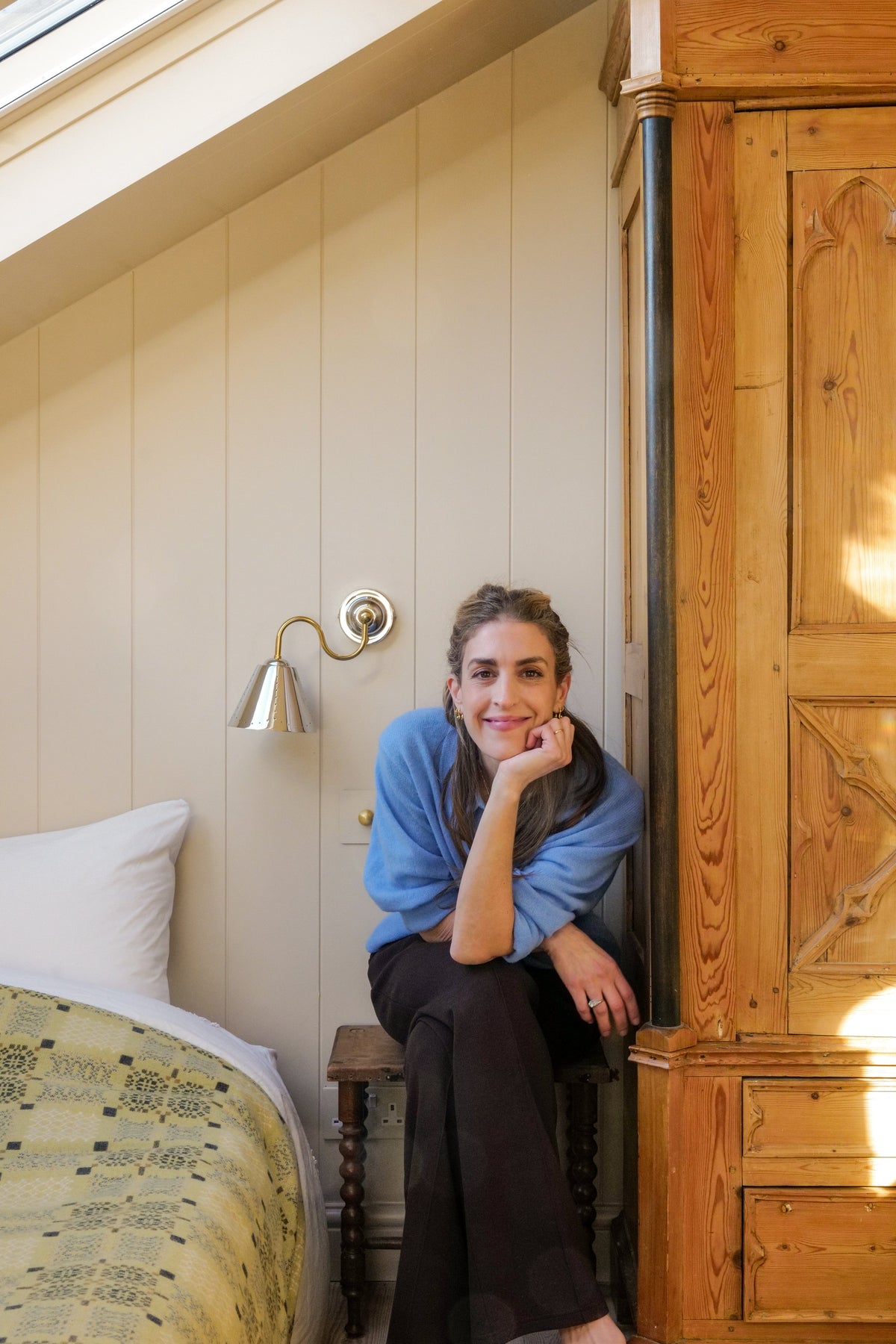 Leanne Kilroy with the STELLA wall light