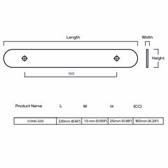 BOBBIN D-Bar Pull - Brass