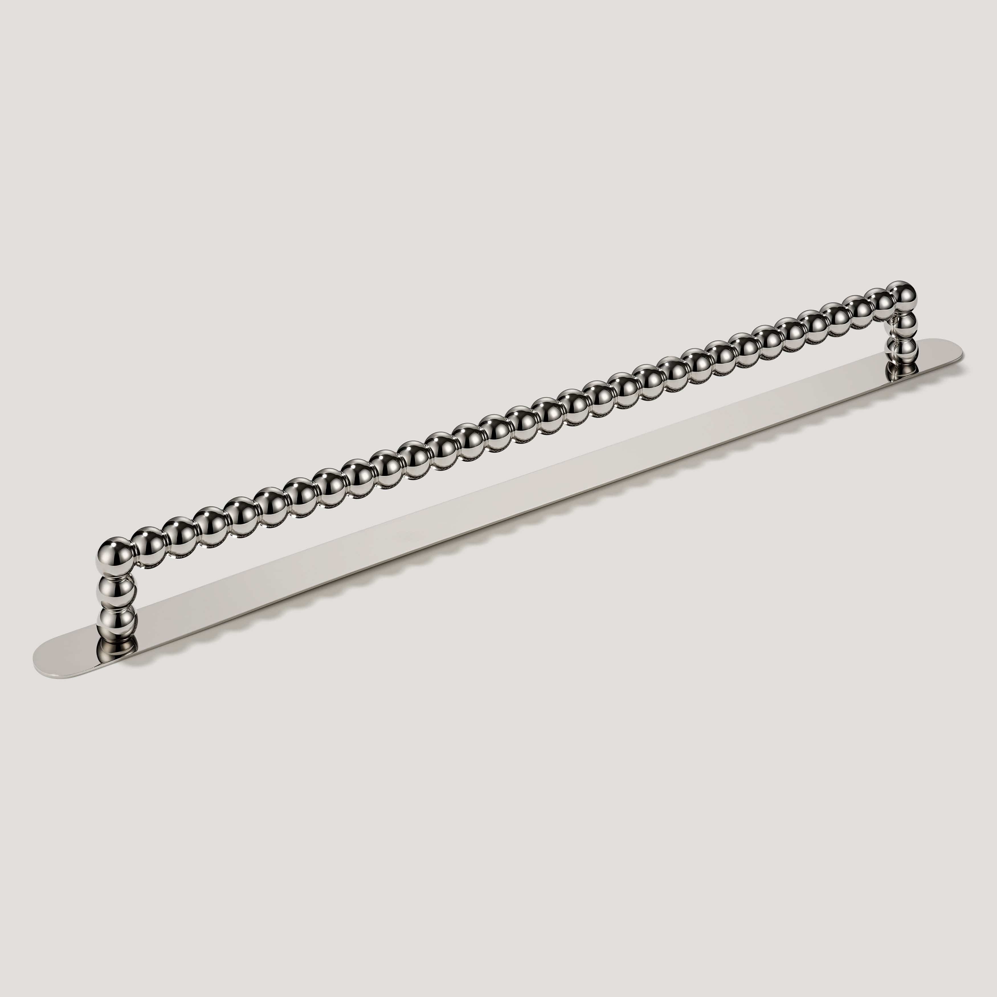 Plank Hardware 18.74" (18" CC) / Pull with Backplate BOBBIN Heavyweight Appliance Pull - Polished Nickel