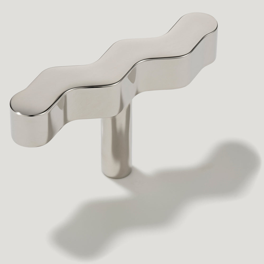 SQUIGGLE Single T Pull - Polished Nickel