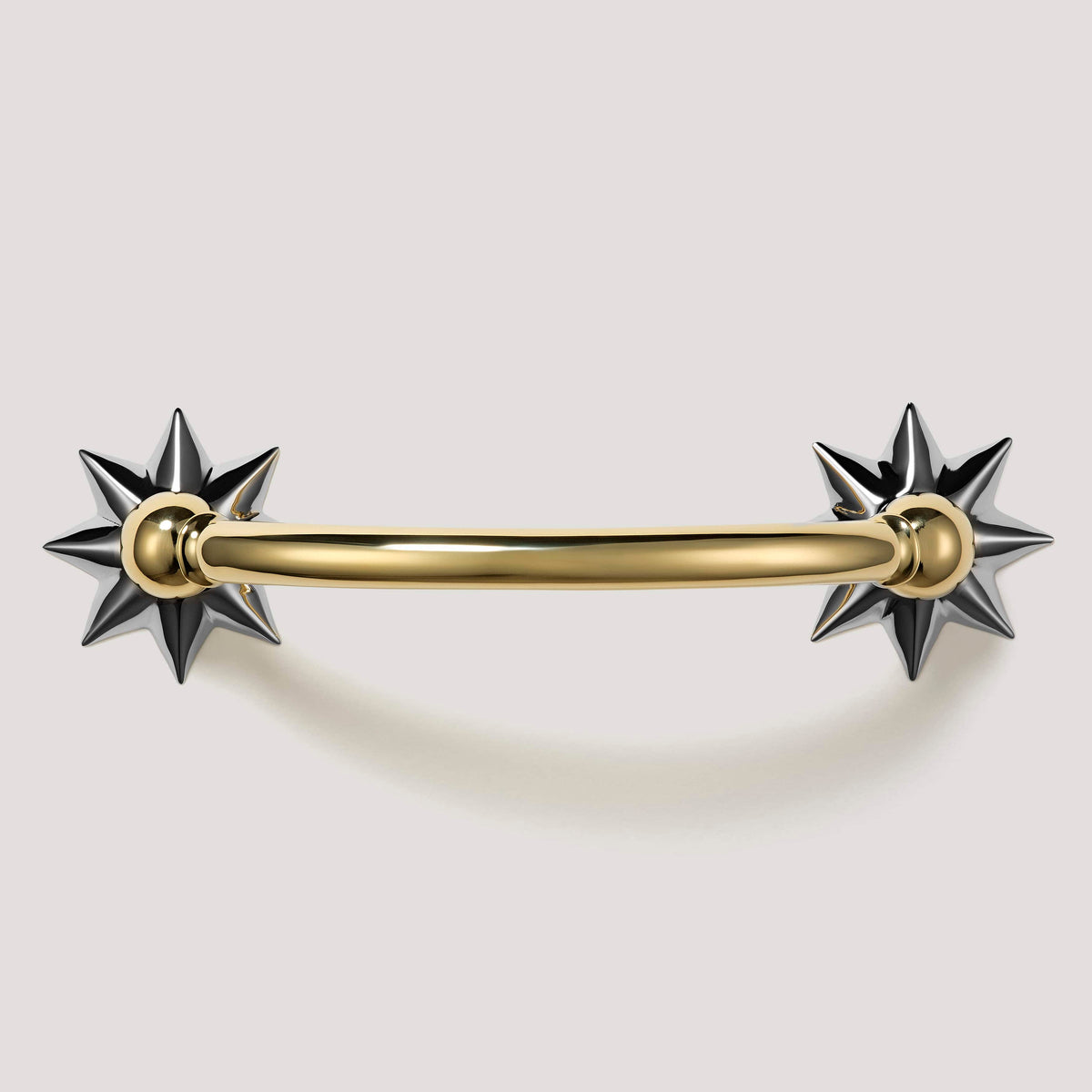 Plank Hardware 4.33" (3.78" CC) / With Polished Nickel Backplate JAMES Pull - Unlacquered Brass