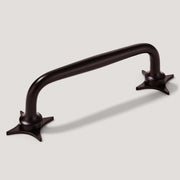 Plank Hardware 4.37" (3.78" CC) ADA Pull with Star Backplates - Blackened Bronze