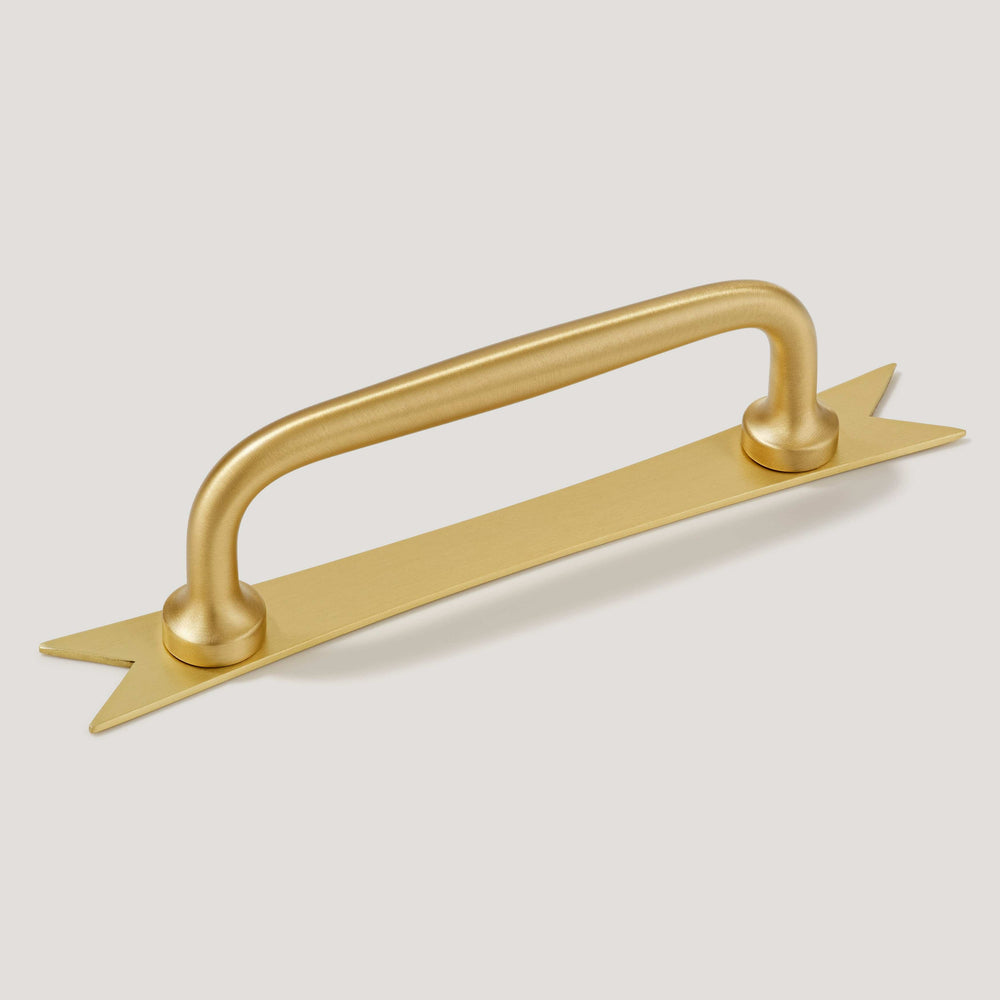 ELIZA Pull with Ribbon Backplate - Brass