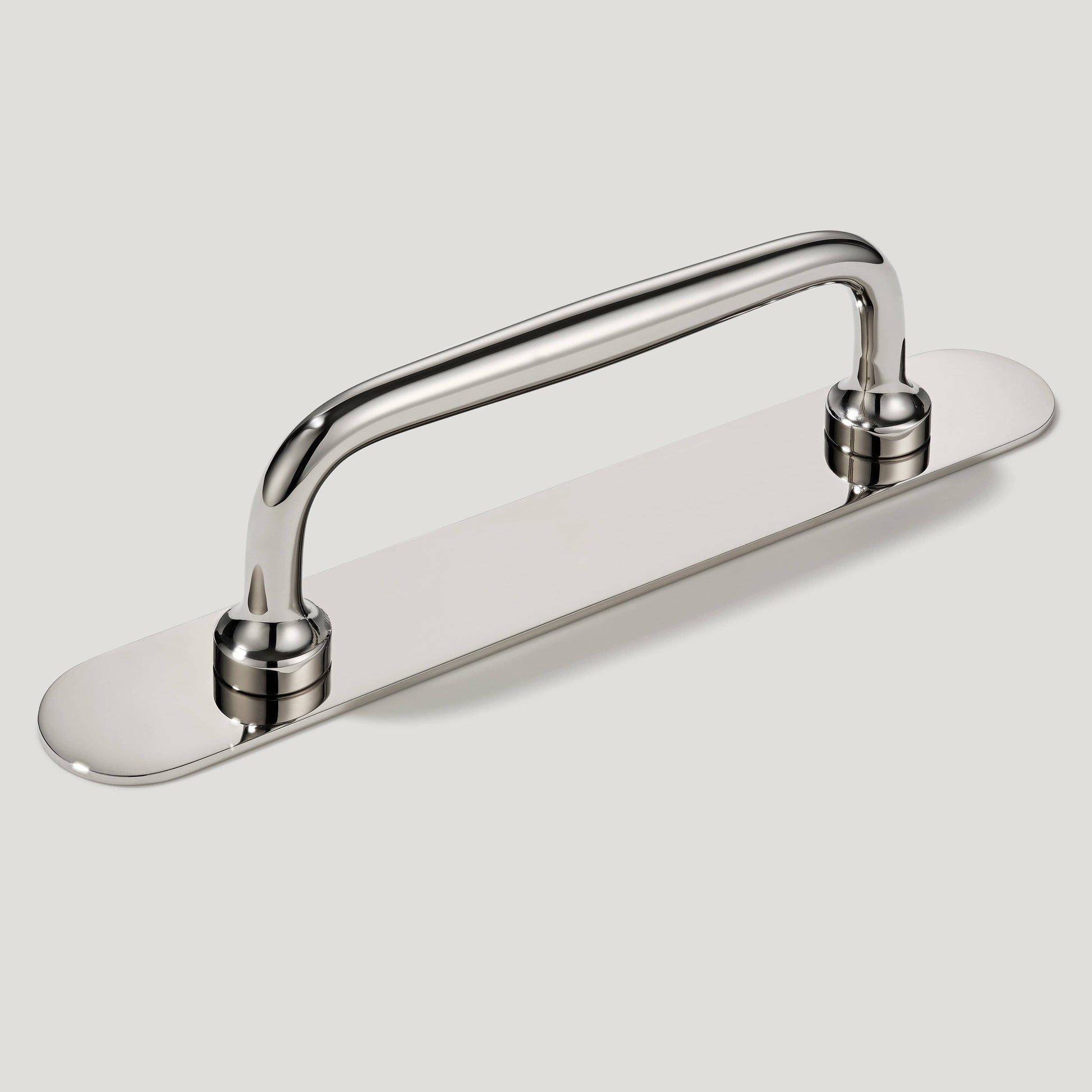 Plank Hardware 4.37" (3.78" CC) / Pull with Backplate GRAYSON Pull - Polished Nickel