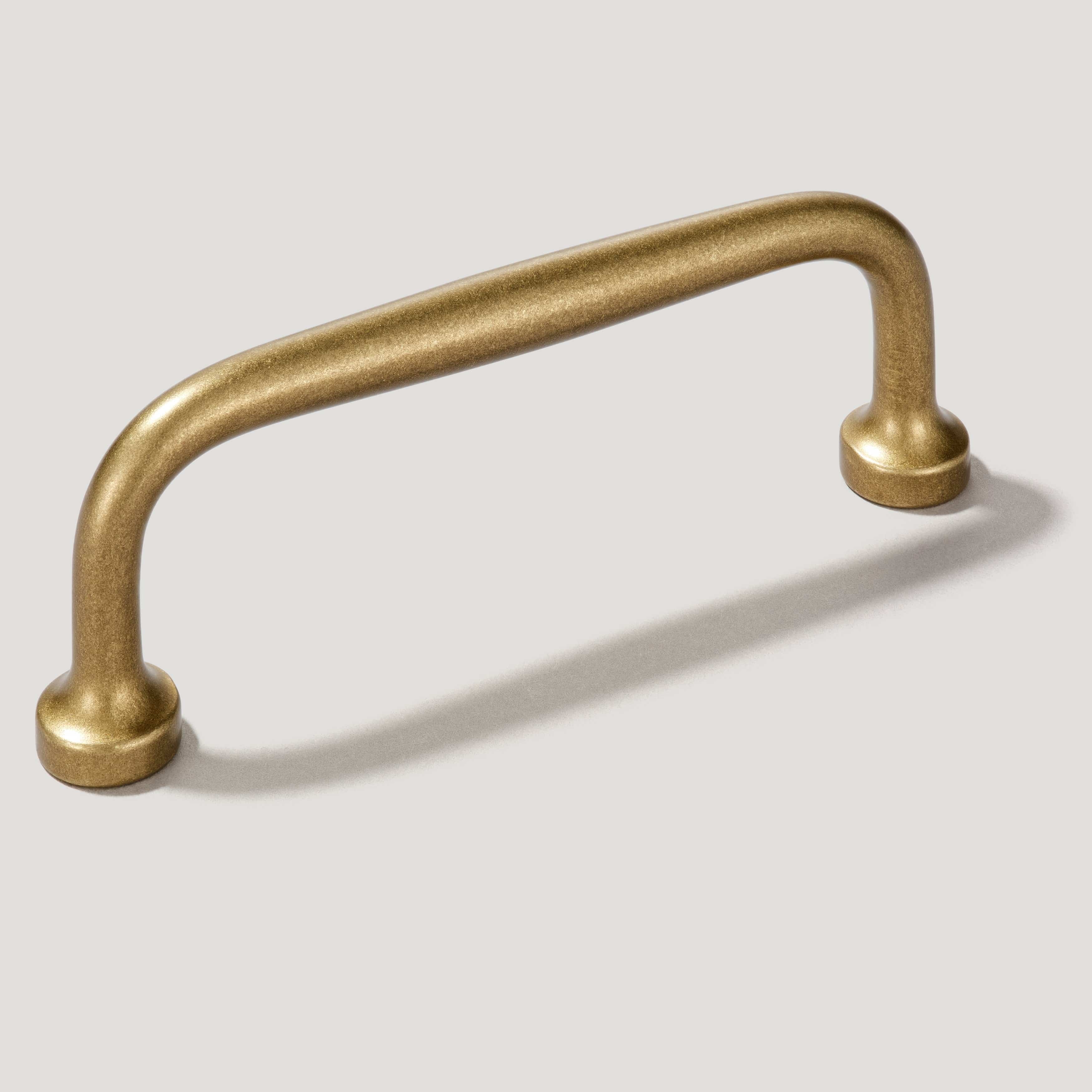Plank Hardware 4.37" (3.9" CC) GRAYSON Handle - Aged Brass