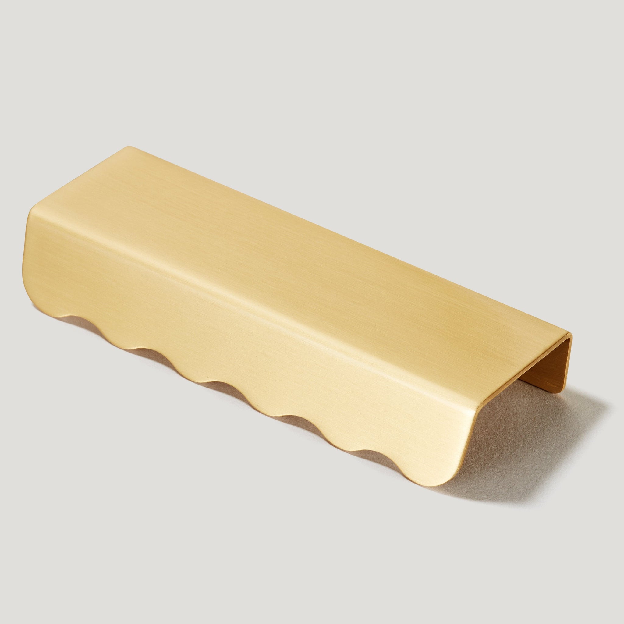 Brass Scallop Lip Edge Cabinet Pull  Brass Edge Cabinet Pulls – Plank  Hardware