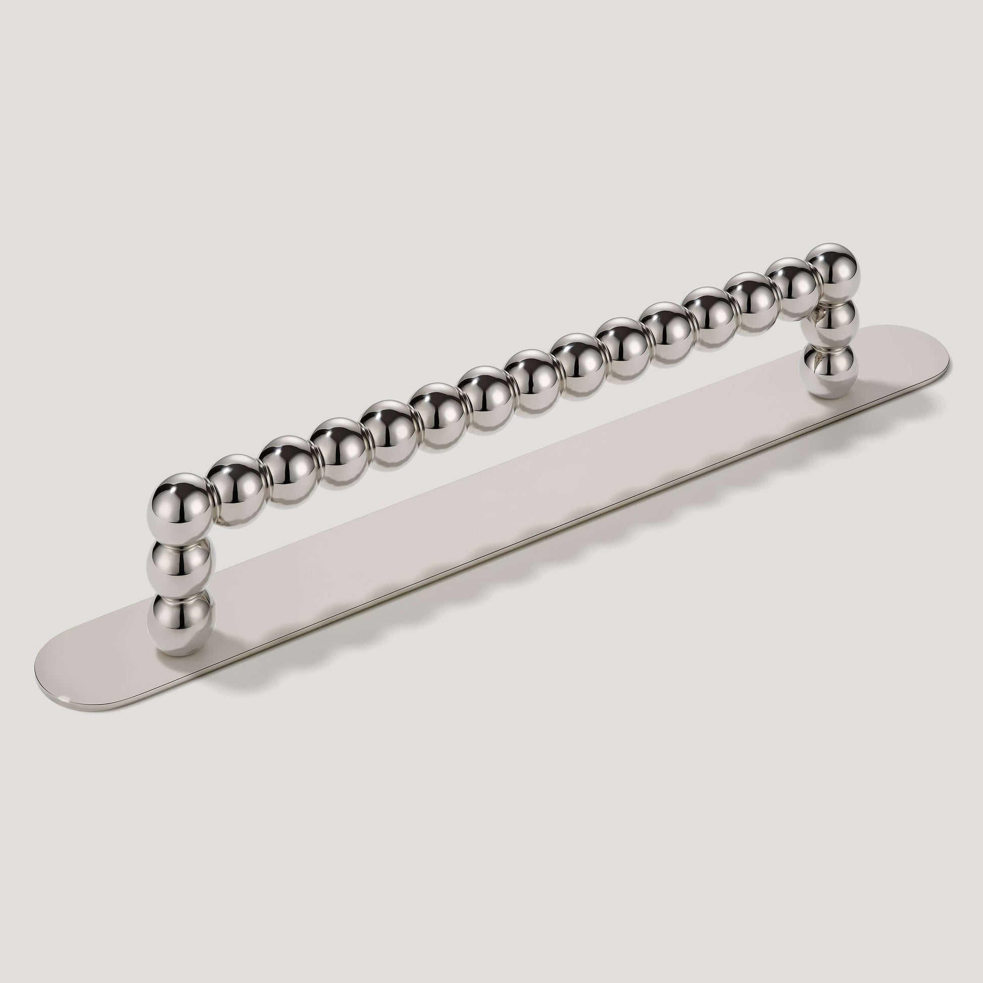 Plank Hardware 6.89" (6.3" CC) / Pull with Backplate BOBBIN Pull - Polished Nickel