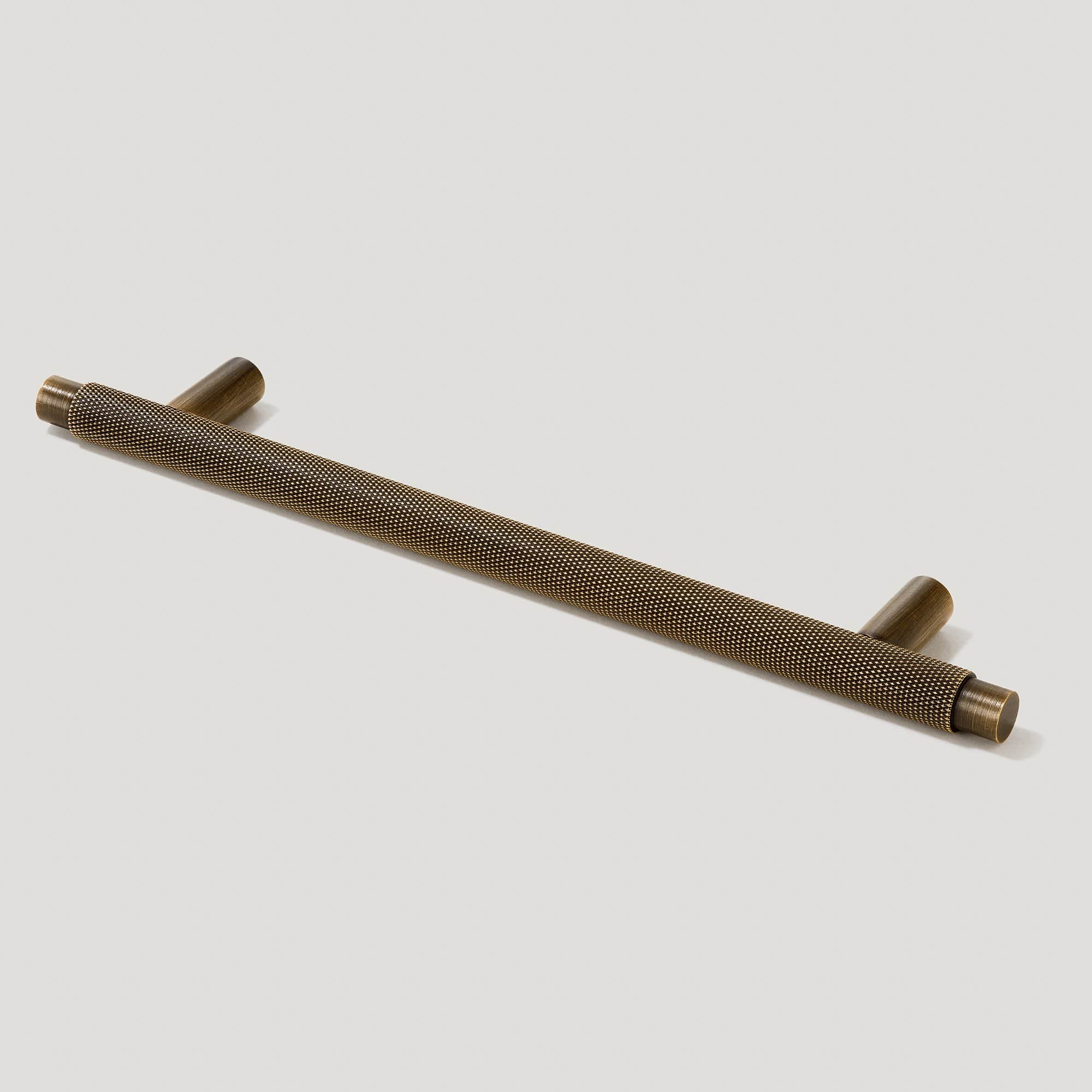 Plank Hardware 8.66'' (6.30'' CC) / Handle Only KEPLER Knurled T-Bar Pull - Antique Brass
