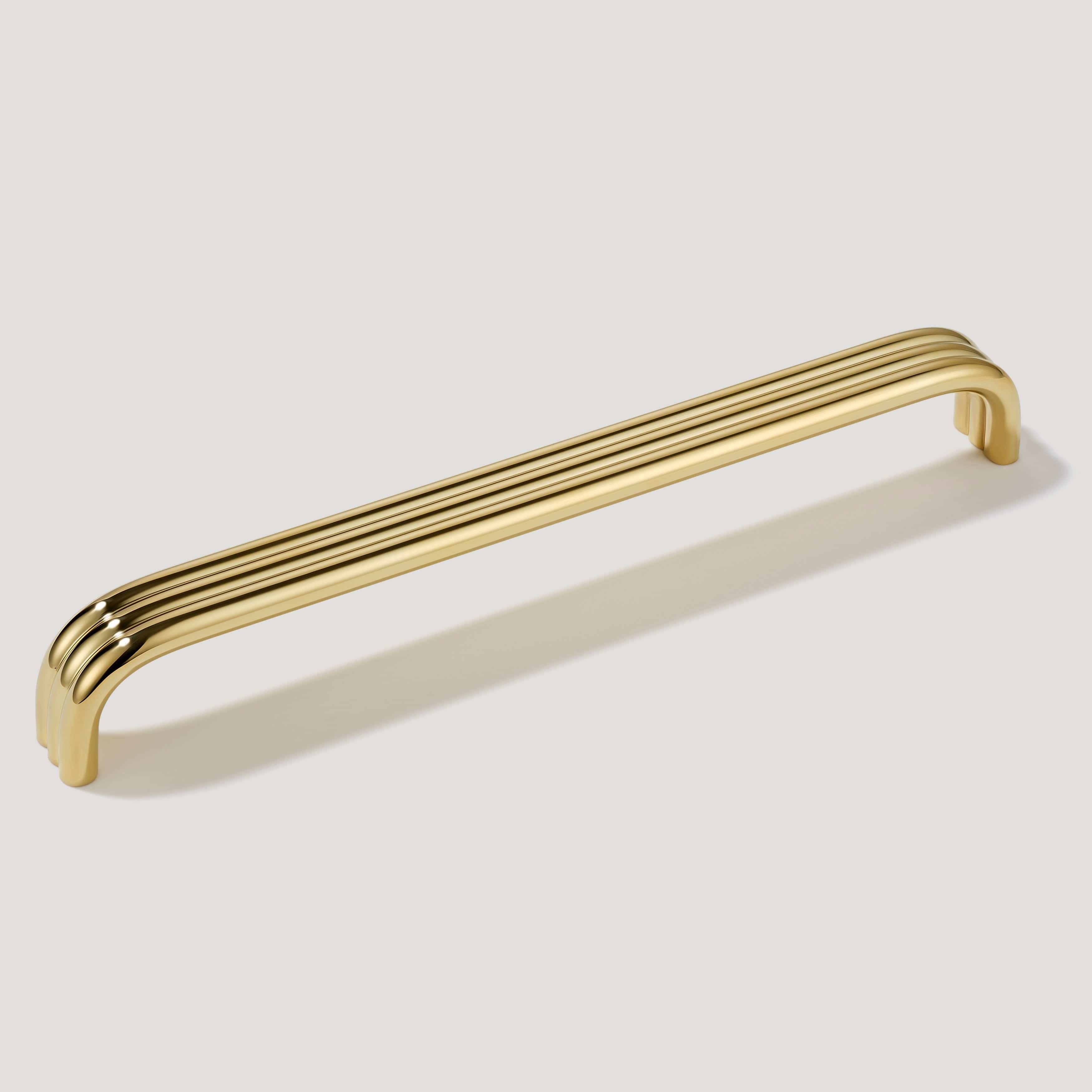 Plank Hardware 8.98" (8.66" CC) / Pull Only ALVA Tubular D Bar Pull - Unlacquered Brass