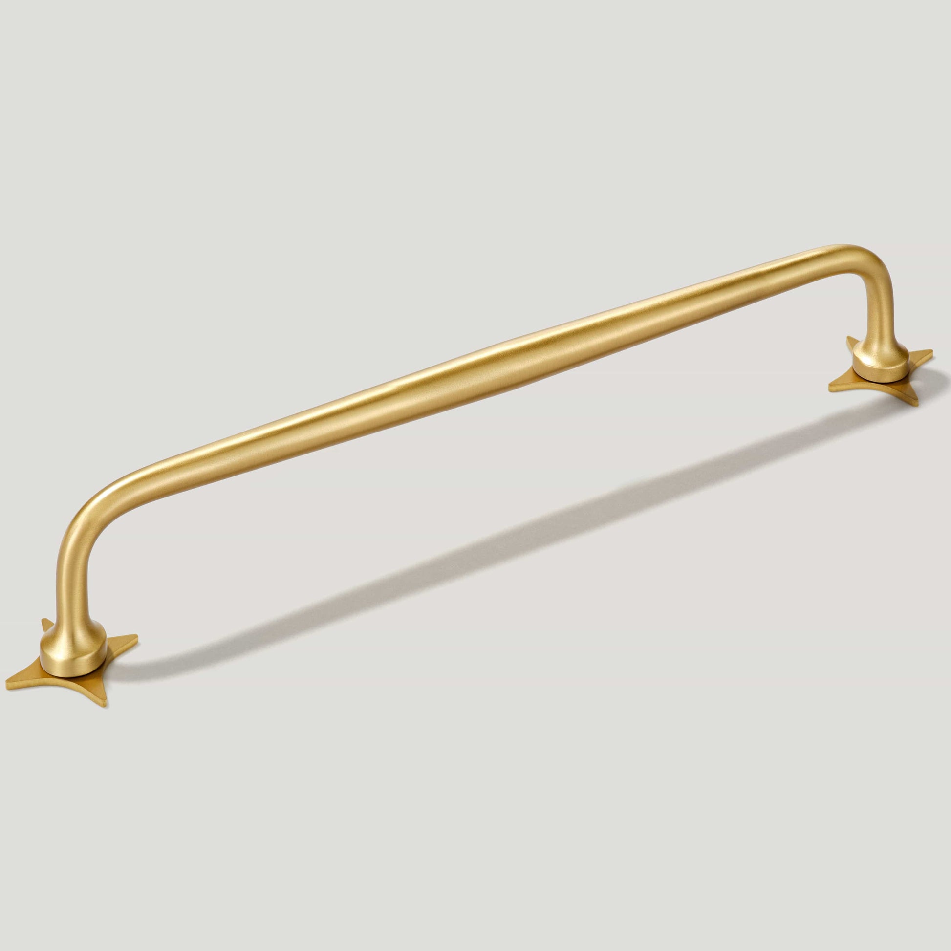 Plank Hardware 9.25" (8.66" CC) ADA Pull with Star Backplates - Brass