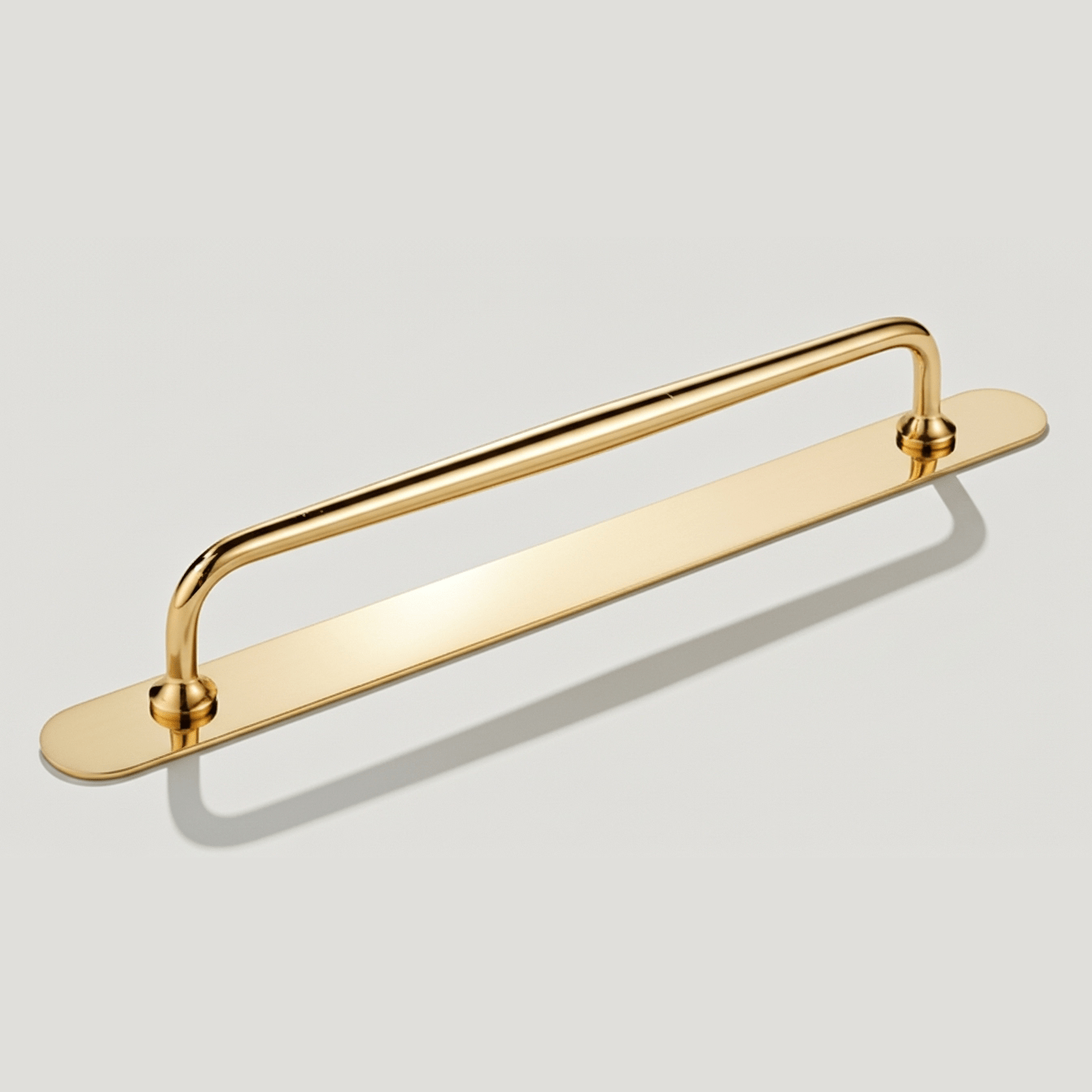 Plank Hardware 9.25" (8.66" CC) / Pull with Backplate GRAYSON Pull - Unlacquered Brass