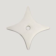 Plank Hardware ADA Cross Knob Backplate - Polished Nickel
