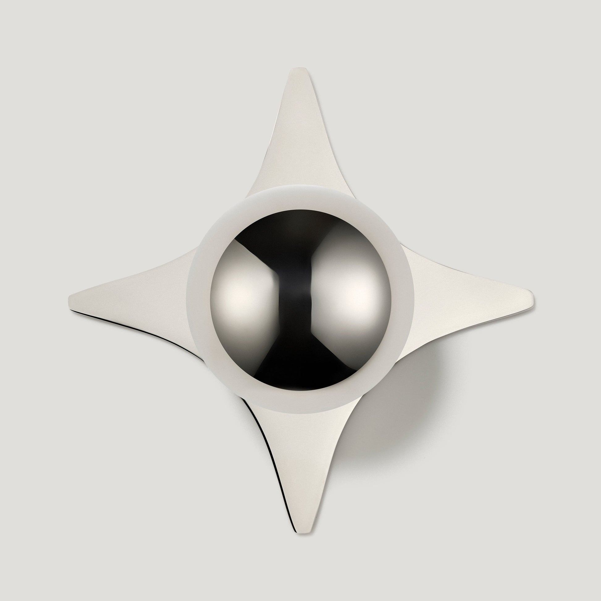 Plank Hardware ADA Cross Knob Backplate - Polished Nickel