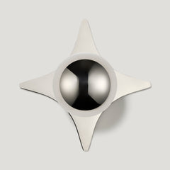 Plank Hardware ADA Cross Knob Backplate - Polished Nickel