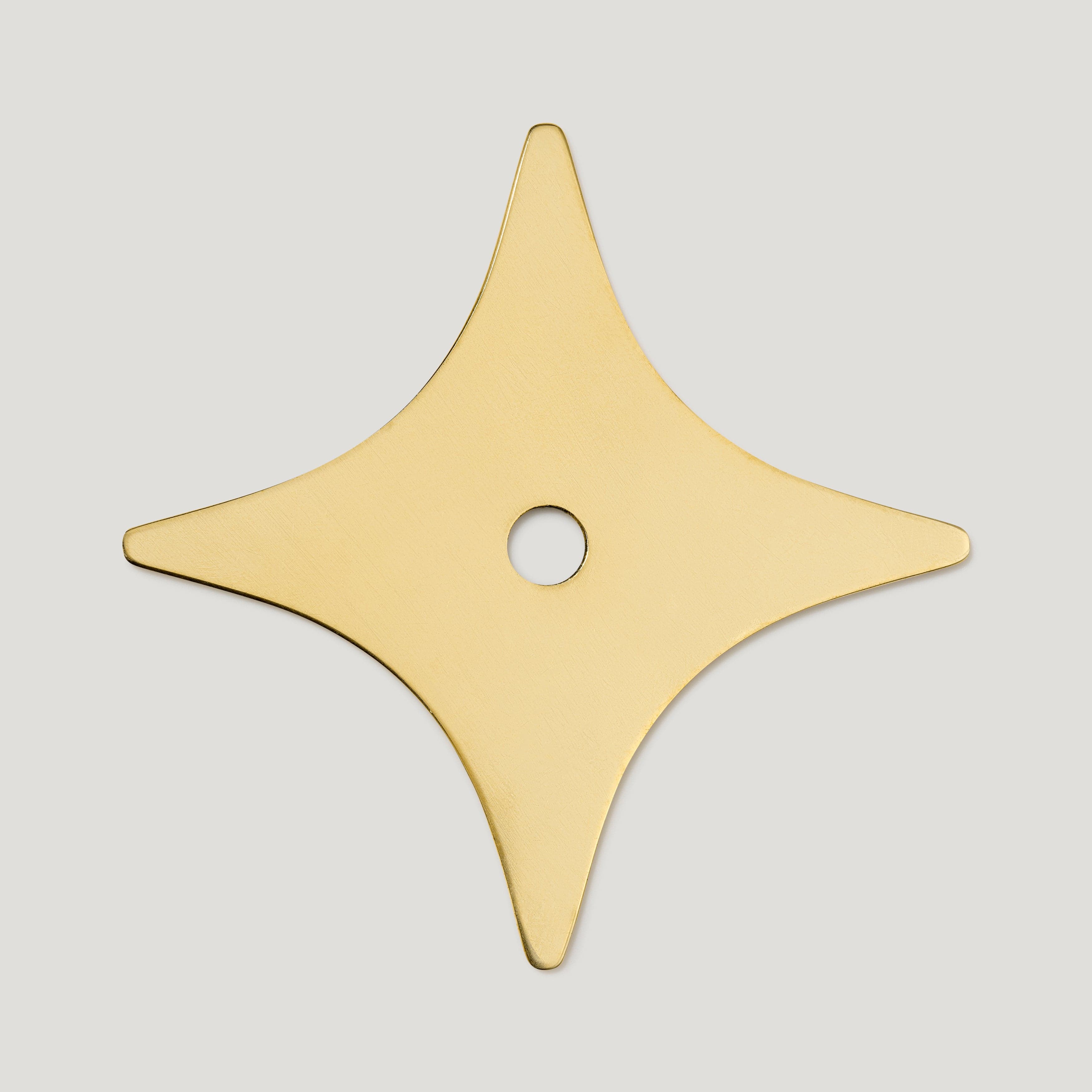 Plank Hardware ADA Cross Knob Backplate - Unlacquered Brass