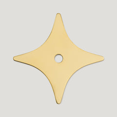 Plank Hardware ADA Cross Knob Backplate - Unlacquered Brass
