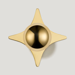 Plank Hardware ADA Cross Knob Backplate - Unlacquered Brass