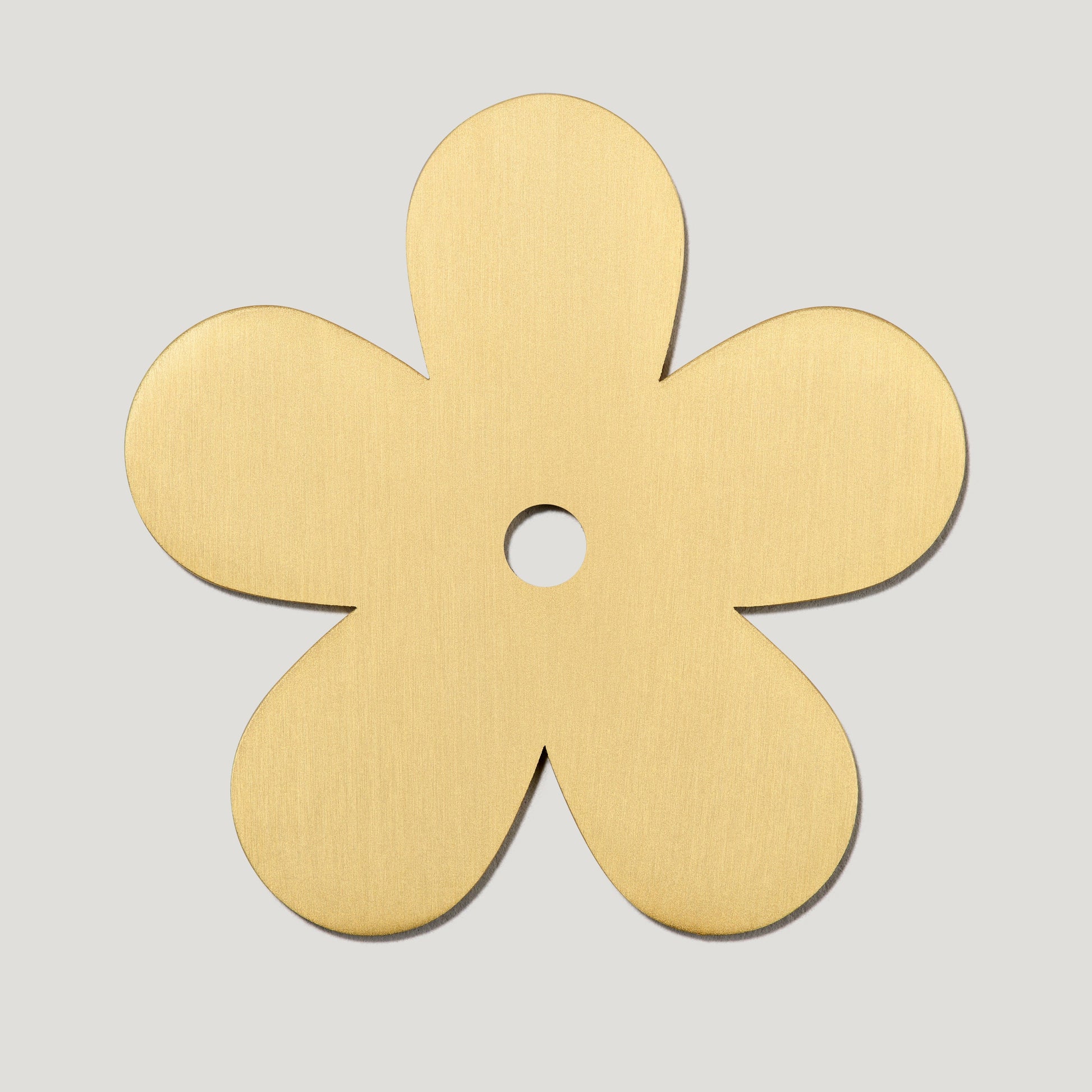 Plank Hardware ADA Flower Knob Backplate - Brass