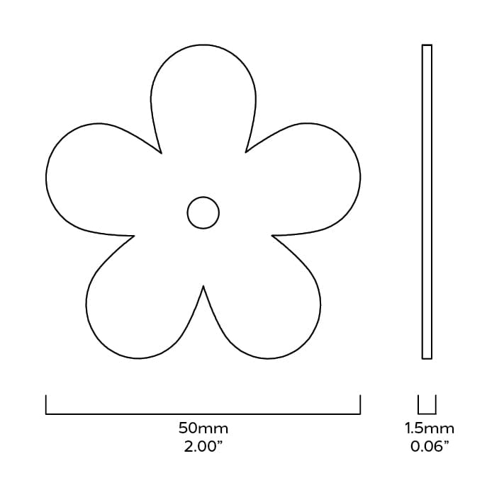 Plank Hardware ADA Flower Knob Backplate - Brass