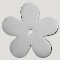 Plank Hardware ADA Flower Knob Backplate - Polished Nickel