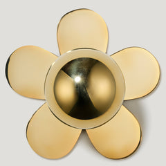 Plank Hardware ADA Flower Knob Backplate - Unlacquered Brass