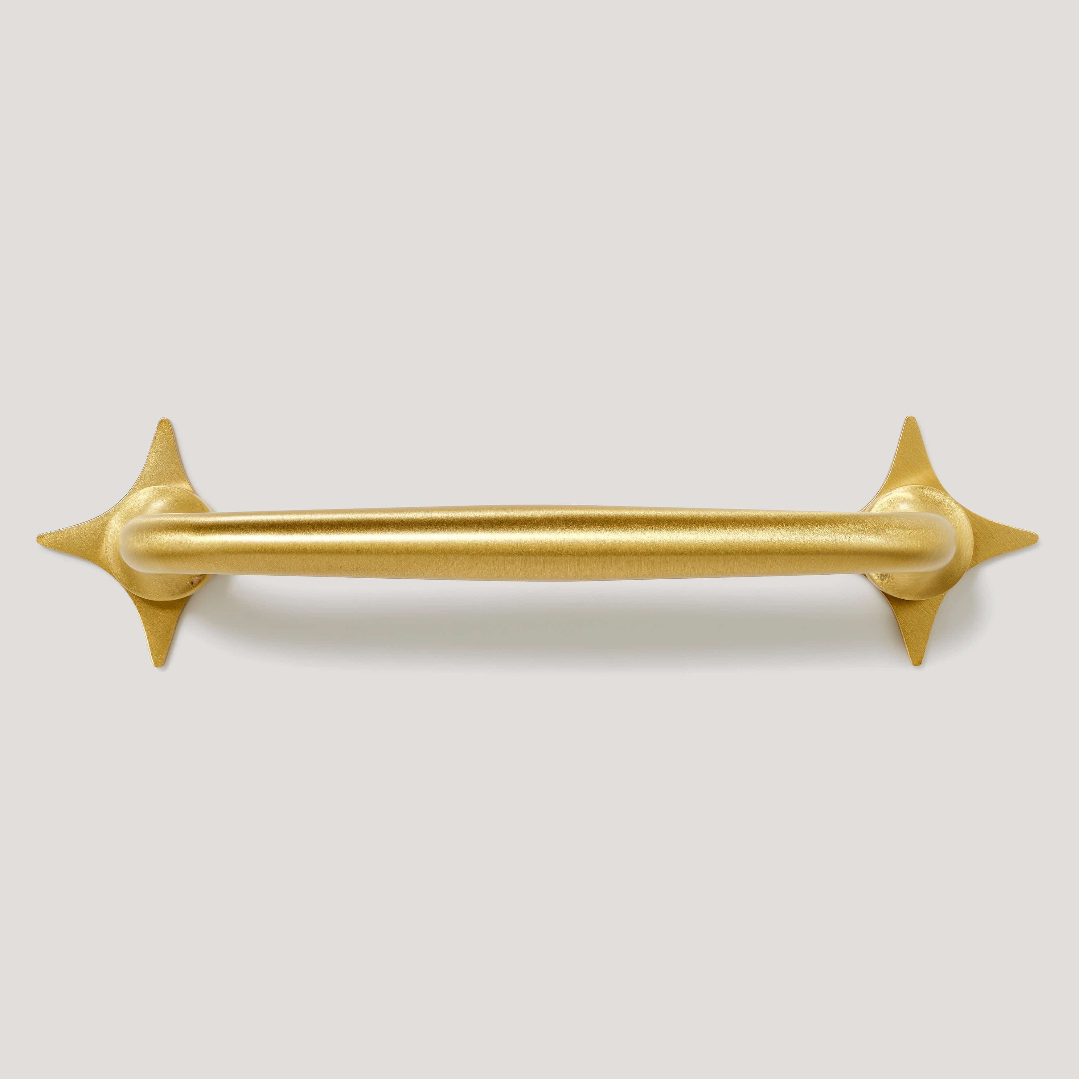 Plank Hardware ADA Handle with Star Backplates - Brass