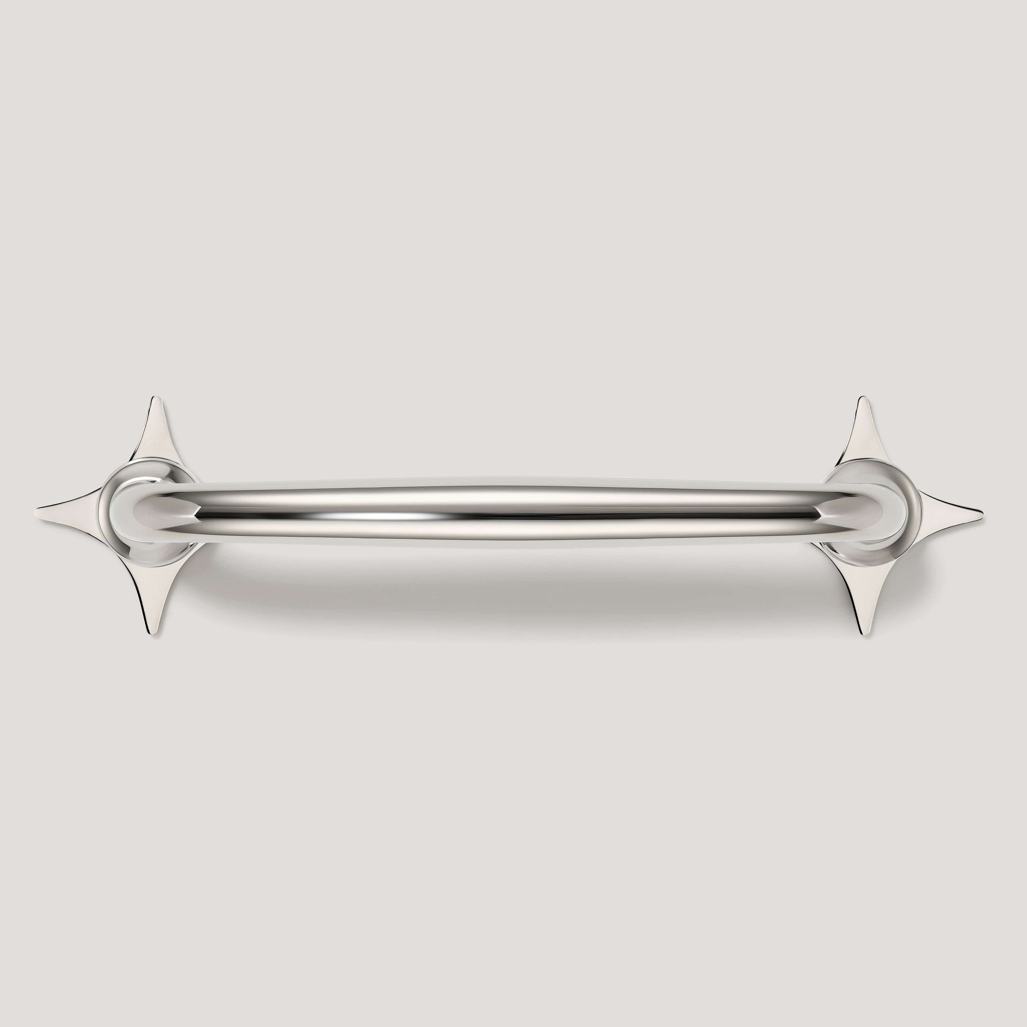 Plank Hardware ADA Pair of Small Cross Handle Backplate - Polished Nickel