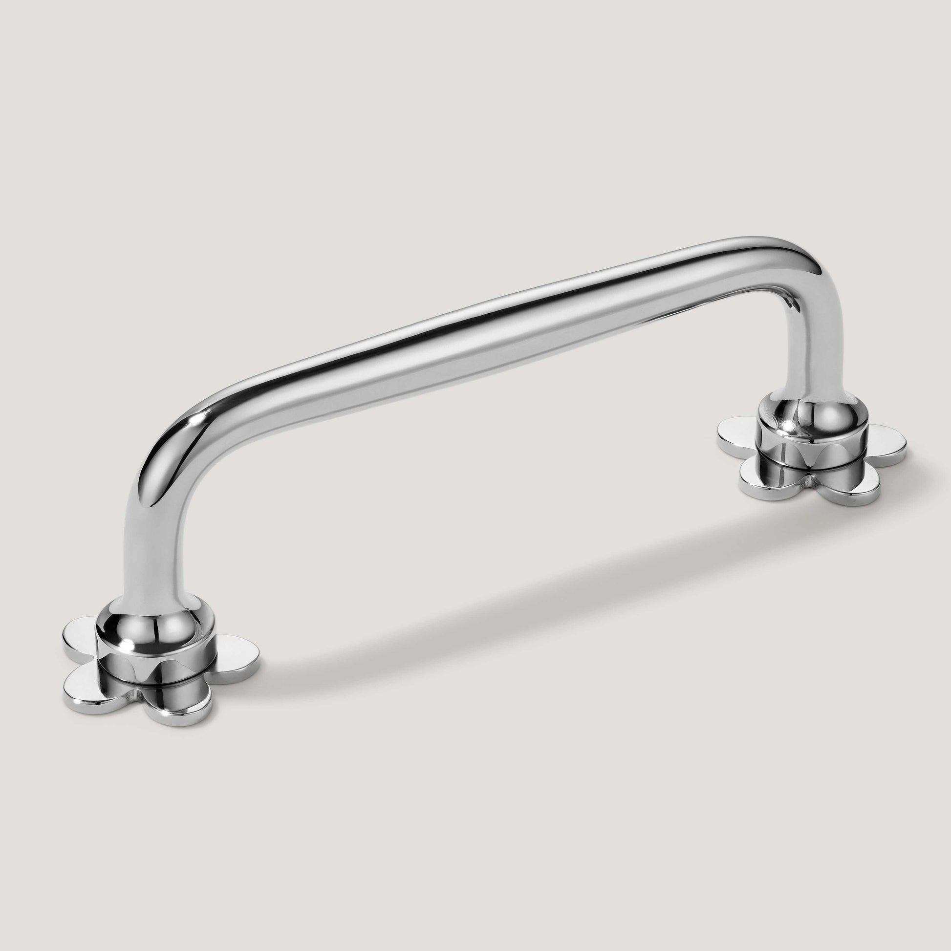 Plank Hardware ADA Pair of Small Flower Pull Backplate - Polished Nickel