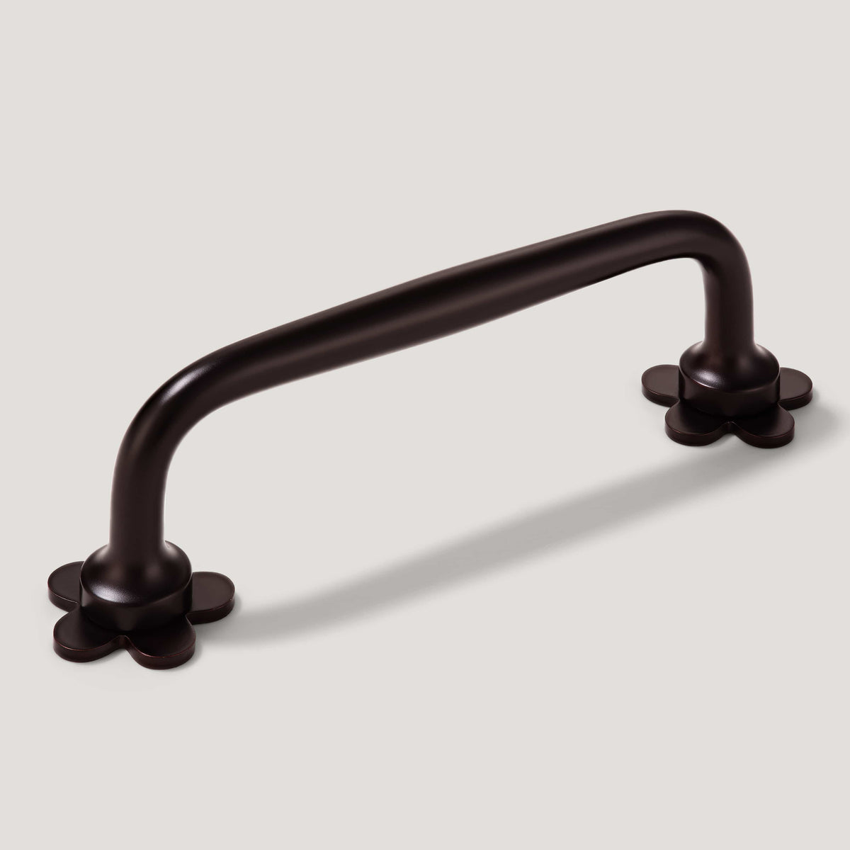 Plank Hardware ADA Pair of Small Flower Pull Backplates - Blackened Bronze