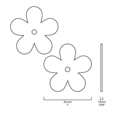 Plank Hardware ADA Pair of Small Flower Pull Backplates - Brass