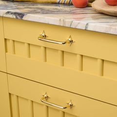 Plank Hardware ADA Pair of Small Star Pull Backplates - Unlacquered Brass