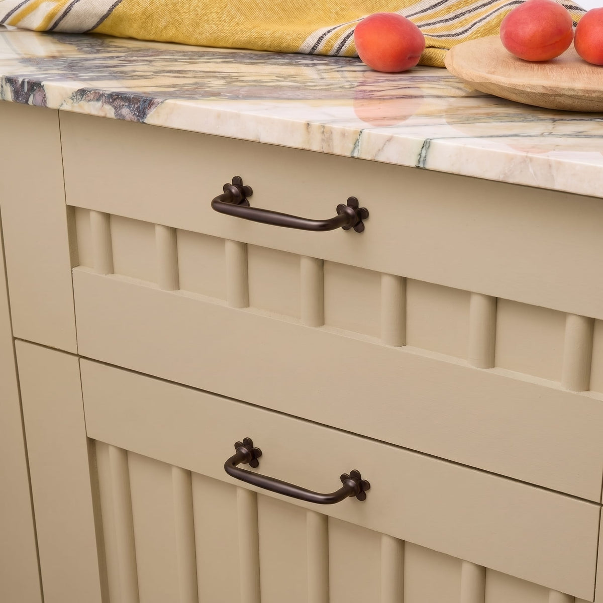 Plank Hardware ADA Pull with Flower Backplates - Blackened Bronze