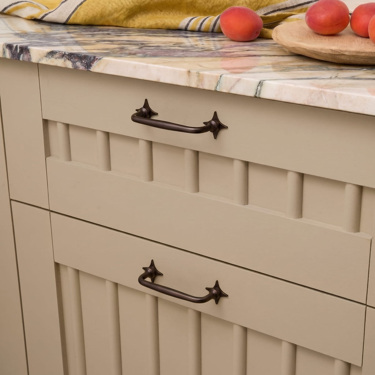 Plank Hardware ADA Pull with Star Backplates - Blackened Bronze