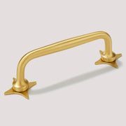 Plank Hardware ADA Pull with Star Backplates - Brass