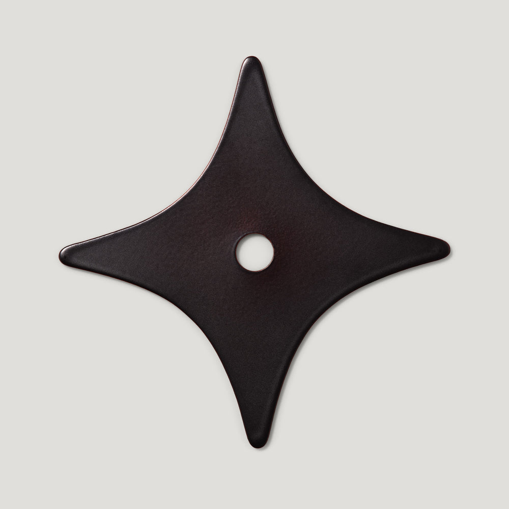 Plank Hardware ADA Star Backplate - Blackened Bronze