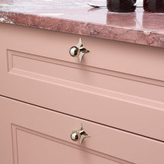 Plank Hardware ADA Star Knob Backplate - Polished Nickel