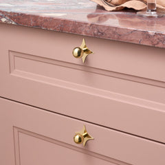 Plank Hardware ADA Star Knob Backplate - Unlacquered Brass