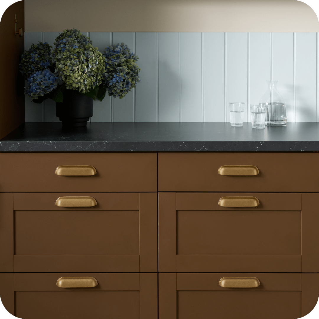 Plank Hardware albany cup pull aged brass 43958667411735