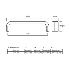 Plank Hardware ALVA Pull - Brass