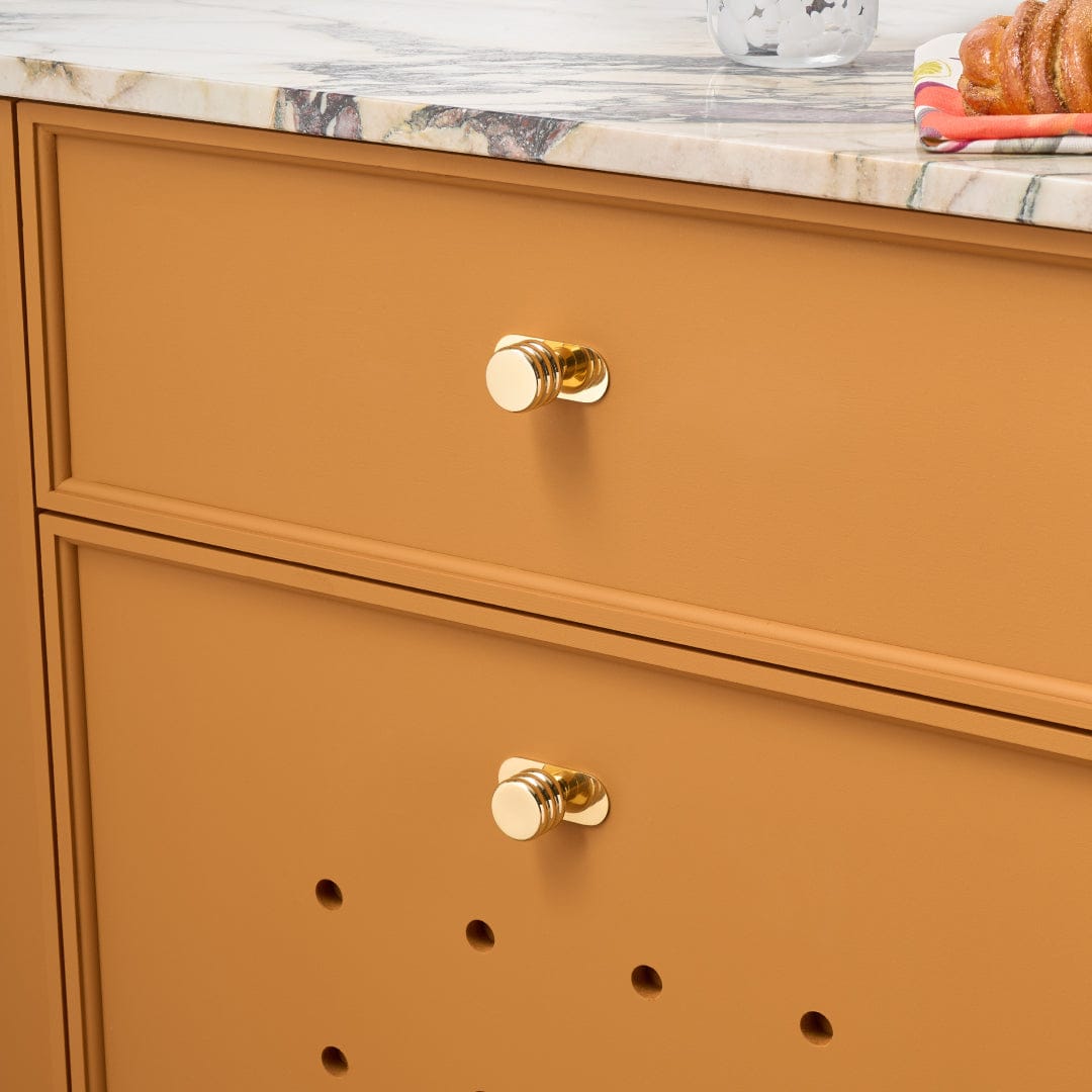 Plank Hardware ALVA Tubular Knob - Unlacquered Brass