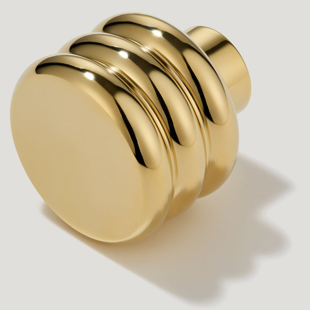 ALVA Tubular Knob - Unlacquered Brass